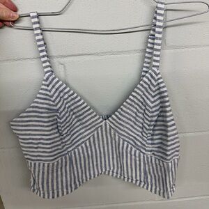 Universal Thread Blue & White Striped Bralette